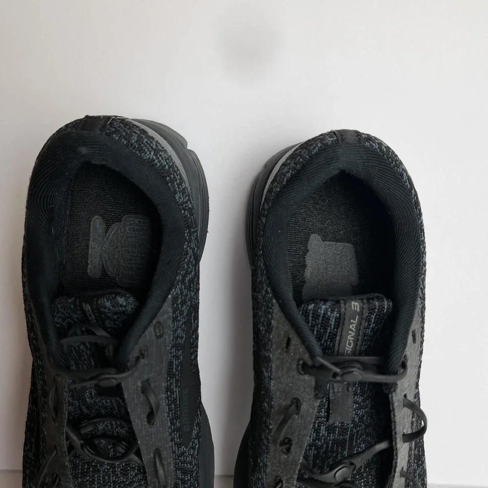 Brooks Signal 3 Womens Shoes Sz 9D Running Athletic Black DifferentLace Sneakers